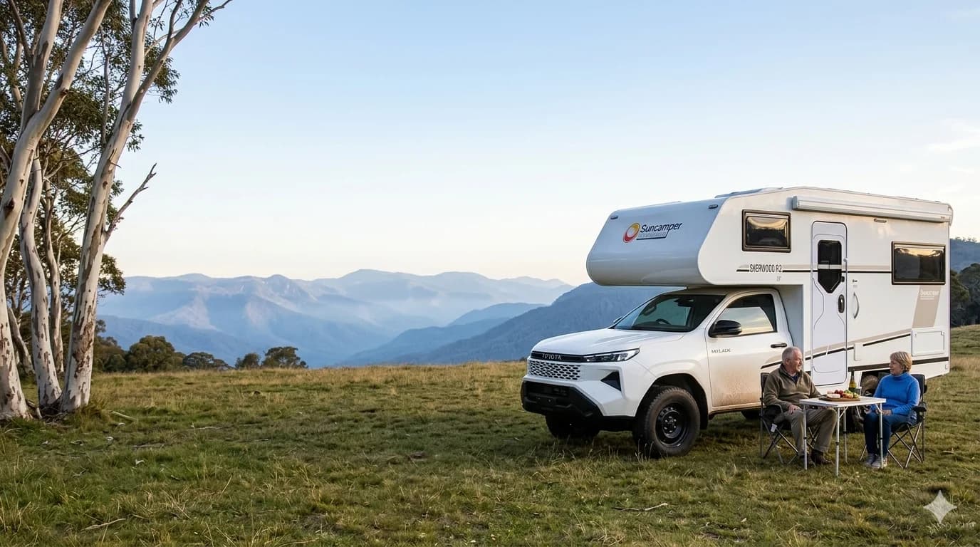 Motorhome in the Australian landscape